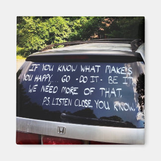 Go Do Be Ce Qui Vous Rend Heureux - Aimant de rétr