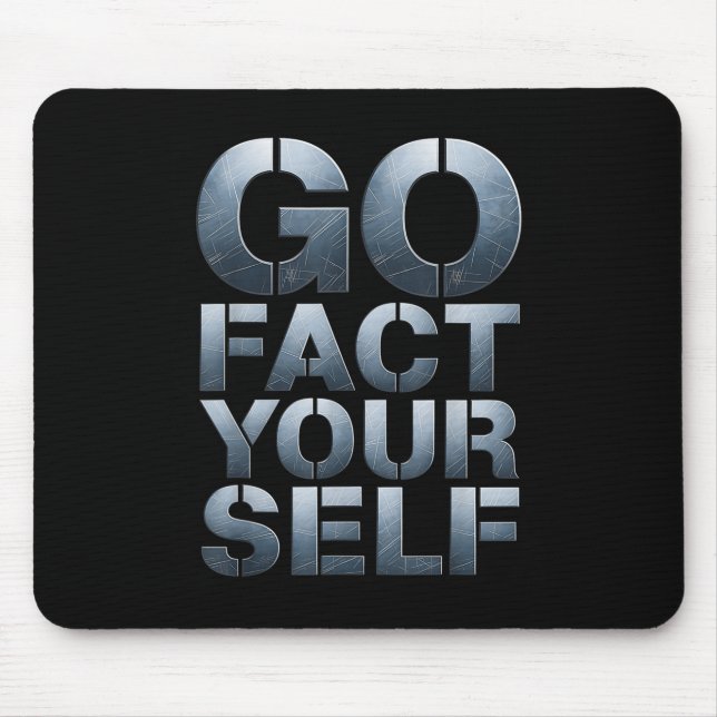 Go Fact Yourself Funny Slogan Science Steel Engine Mousepad (Vorne)