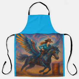 Go Fast! Barrel Racing All-Over Print Apron Schürze