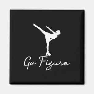 Go Figure - Skate der weiblichen Girl Ice-Skaten Magnet