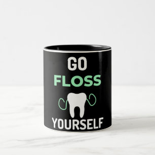 Go Floss Yourself Zweifarbige Tasse