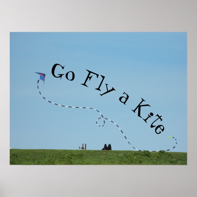 Go Fly a Kite = Idiom bedeutet Go away - Anfang de Poster (Vorne)