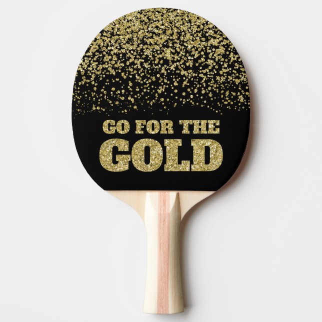 Go for Gold Glitzer Black Tischtennis Schläger (Vorderseite)