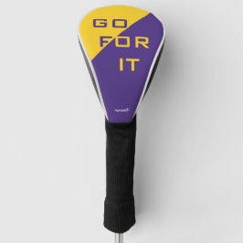 Go for It Lila und Gold Modern Classic Golf Headcover