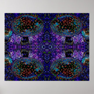 "Go Frag Alice" Abstrakte Psychedelic Mushroom Art Poster