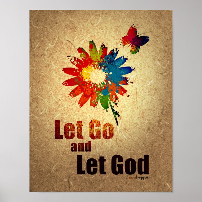 Go gelassen und Gott Gelassen (12-stufiges Erholun Poster (Vorne)