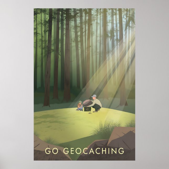 Go Geocaching Travel Poster (Vorne)