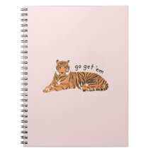 Go Get 'Em Tiger - Blush Notebook