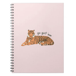 Go Get 'Em Tiger - Blush Notebook Notizblock