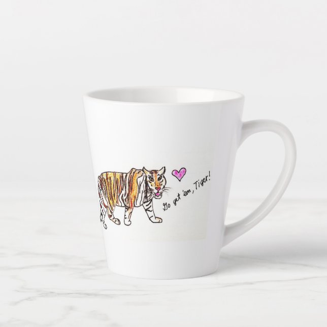 Go get 'em, tiger Mug Milchtasse (Rechts)