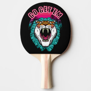 Go get sie - Tiger Face Graphic Design Tischtennis Schläger