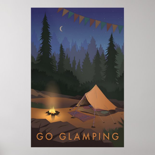 Go Glamping Travel Poster (Vorne)