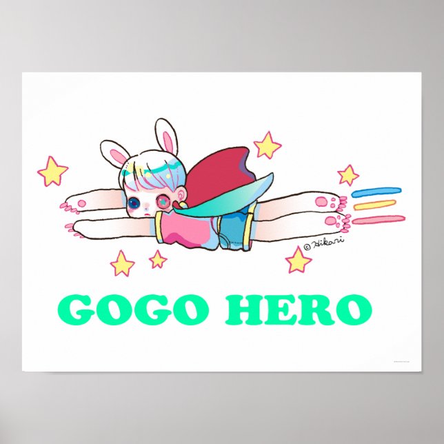Go Go Held 16" x 12", Poster Paper (Matte) (Vorne)