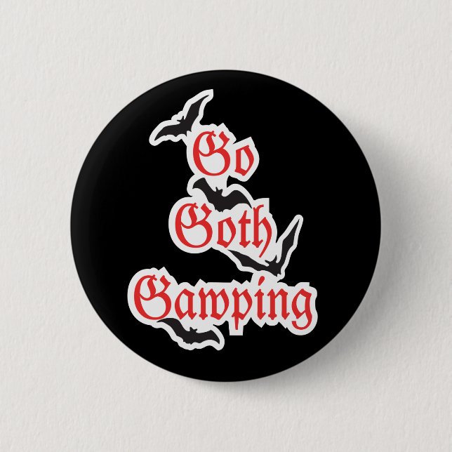 GO GOTH GAWPING Whitby Gothic Weekend Abzeichen Button (Vorderseite)
