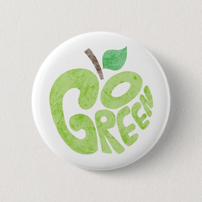Go Green Apple Button (Vorderseite)