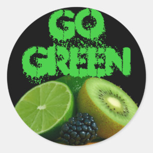 Go Green Aufkleber