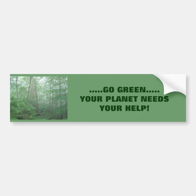 GO GREEN Autoaufkleber (Vorne)