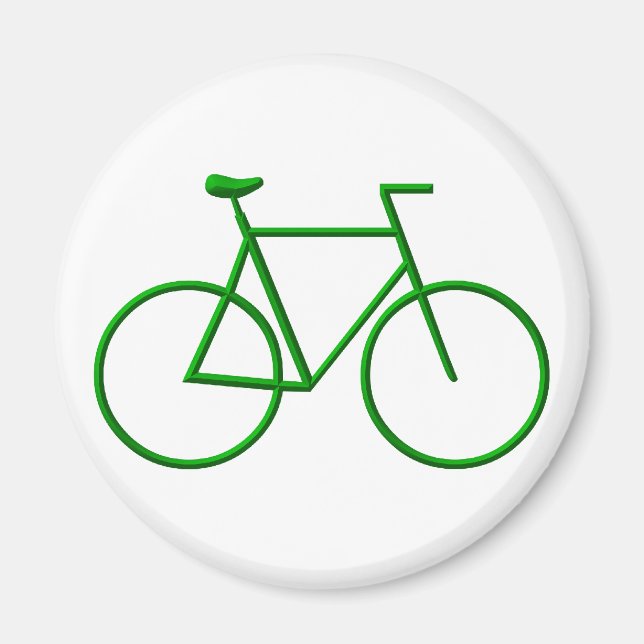 Go Green Bicycle Magnet (Vorne)