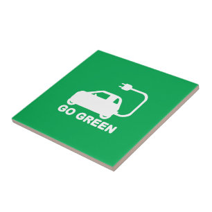 Go Green ~ Drive Electric Cars Fliese