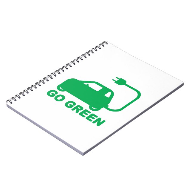 Go Green ~ Drive Electric Cars Notizblock (Linke Seite)
