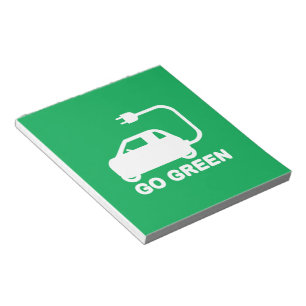 Go Green ~ Drive Electric Cars Notizblock
