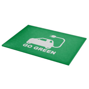 Go Green ~ Drive Electric Cars Schneidebrett
