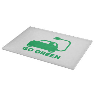 Go Green ~ Drive Electric Cars Schneidebrett