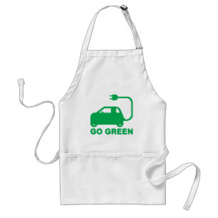 Go Green ~ Drive Electric Cars Schürze