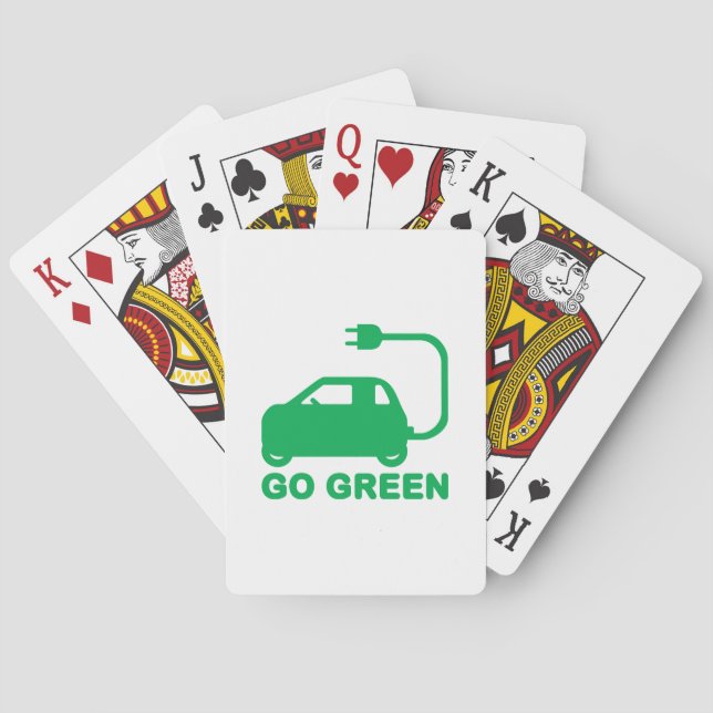 Go Green ~ Drive Electric Cars Spielkarten (Rückseite)