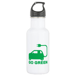 Go Green ~ Drive Electric Cars Trinkflasche