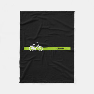 Go Green - Dutch Bike for Environmental Protection Fleecedecke