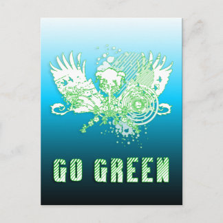 go green : hi-fi tree postkarte