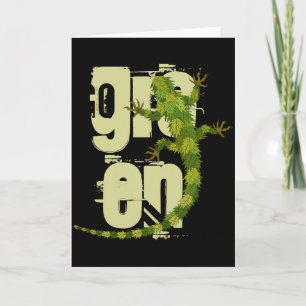 Go Green Iguana T-Shirt Karte