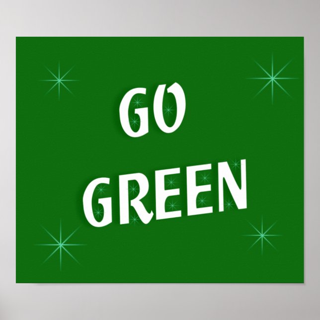 Go Green Poster (Vorne)