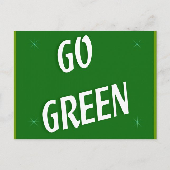 Go Green Postkarte (Vorderseite)