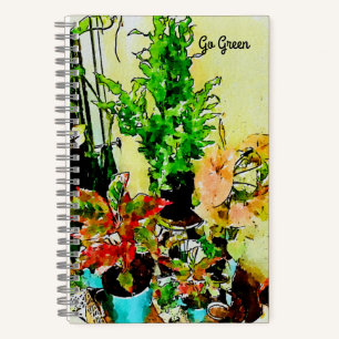 Go Green Wasserfarben Kunstgarten individuelles No Notizbuch