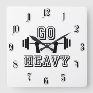 Go heavy quadratische wanduhr