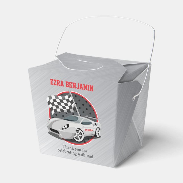 Go-Kart-Autofahren Bar Mitzvah Geschenkschachtel (Vorderseite)