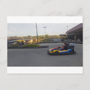 Go-Kart Familien-Spaß-Tag Postkarte