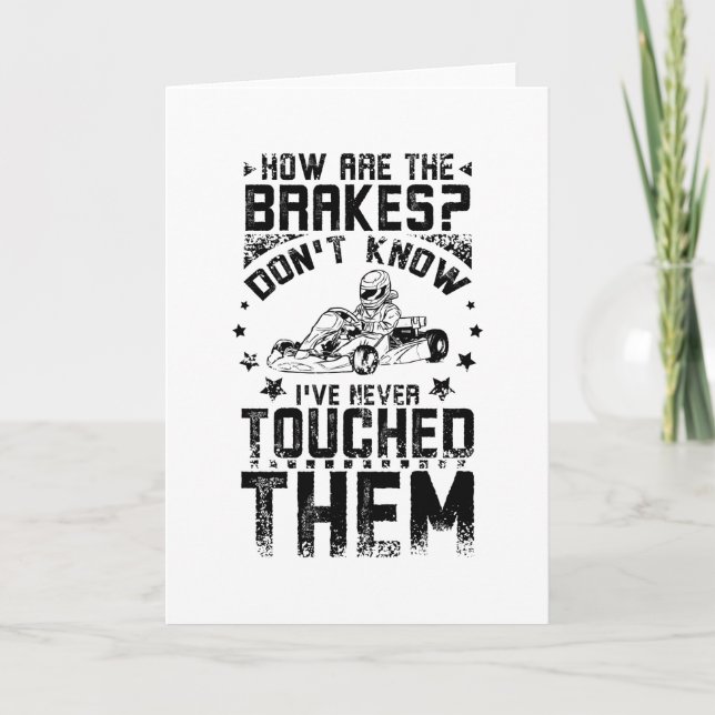 Go Kart nie Touch der Bremsen Karte (Vorderseite)