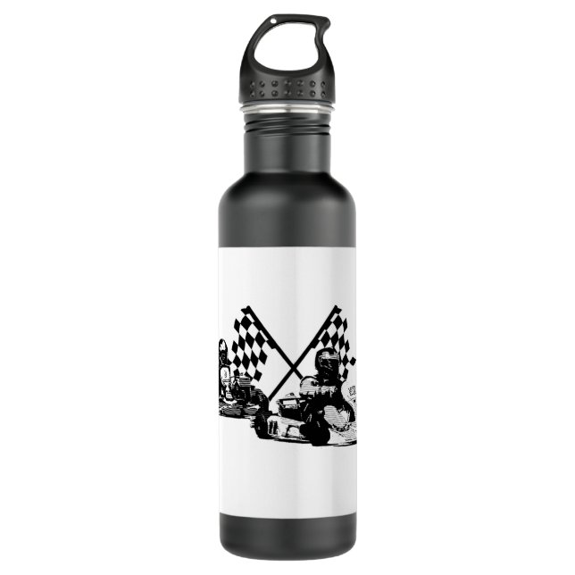 Go Kart Racers Edelstahlflasche (Vorderseite)