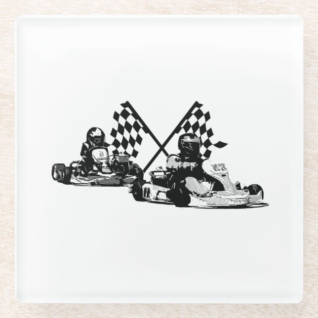 Go Kart Racers Glasuntersetzer (Vorderseite)
