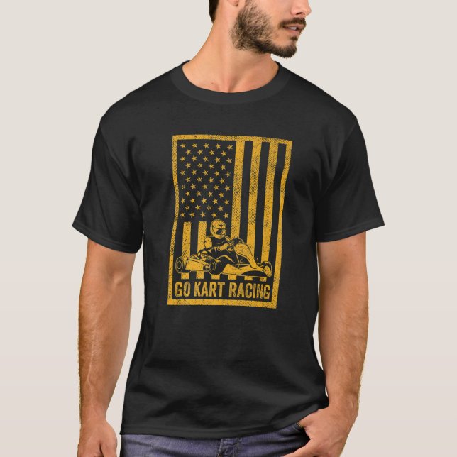 Go Kart Racing Go-Kart-Racer T-Shirt (Vorderseite)
