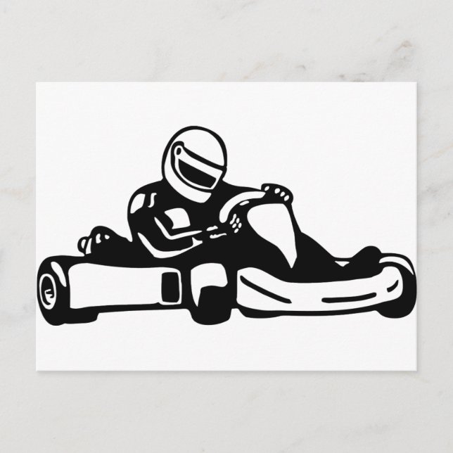 Go Kart Racing Postkarte (Vorderseite)