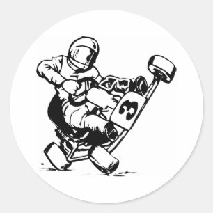Go Kart Racing Runder Aufkleber
