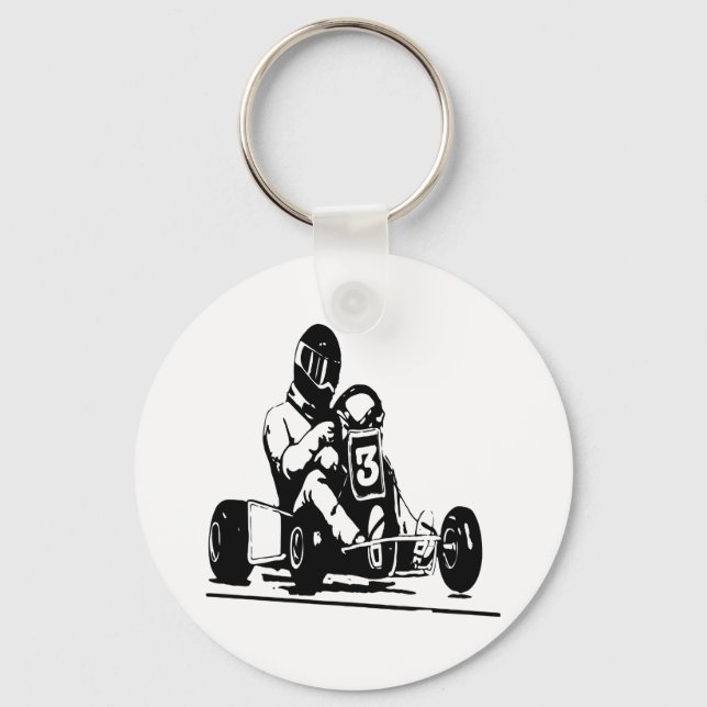 Go Kart Racing Schlüsselanhänger (Vorderseite)