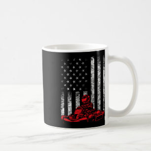 Go Kart Rennen - Go Karting USA Amerikanische Flag Kaffeetasse