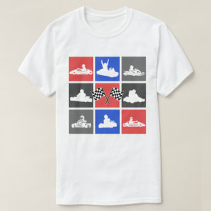 Go Karting Pop Art Kart Treiber für Go Karting T-Shirt