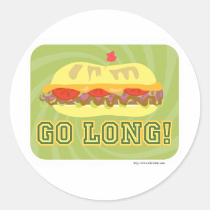 Go Long Runder Aufkleber