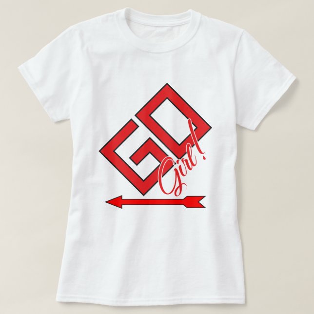 GO Mädchen! T-Shirt (Design vorne)